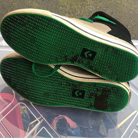 Converse Chuck Taylor All Star Men’s High Top Beige Blue Canvas Sneakers Sz 7.5 - Picture 8 of 11